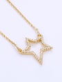 thumb Simple Hollow Star Zircon Necklace 1