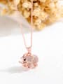 thumb Copper With Rose Gold Plated Cute Animal elephant Necklaces 1