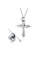 thumb 316L Surgical Steel With Platinum Plated Personality Angel Wings Cross Men's  Pendants 1