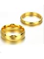 thumb Stainless Steel With Gold Plated Luxury Round Rings 0