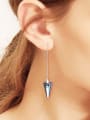 thumb Simple Triangle austrian Crystal Women Line Earrings 1