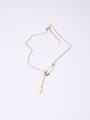 thumb Titanium With Gold Plated Simplistic Geometric Pin Necklaces 4