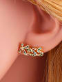 thumb Copper With Cubic Zirconia Personality Monogrammed Stud Earrings 1