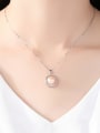 thumb Sterling Silver Natural Pearls with simple shell shape Necklace 1