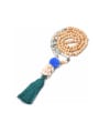 thumb Retro Style Wooden Beads Tassel Necklace 0