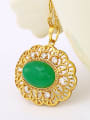 thumb Copper Alloy 24K Gold Plated Vintage style Artificial Gemstone Necklace 1