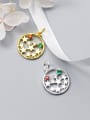 thumb 925 Sterling Silver With 18k Gold Plated Delicate Round Charms 1