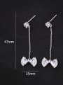 thumb Copper With Platinum Plated Simplistic Butterfly Drop Earrings 2