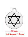 thumb Stainless Steel With Simplistic Round With star of david Charms 1