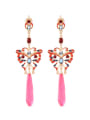 thumb Colorful Elegant Enamel Long Fashion Drop Earrings 0