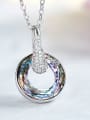 thumb Round Shaped austrian Crystal Necklace 2