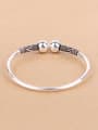 thumb Retro Simple Silver Opening Bangle 2