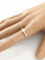 thumb Simple Artificial Pearl Cubic Zirconias Copper Ring 1