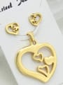 thumb Elegant Heart-shape Earring Pendant Set 0