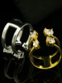 thumb Double Layer Zircon Opening Stacking Ring 2