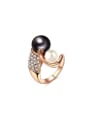 thumb Personality Double Color Artificial Pearl Ring 0