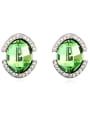 thumb Simple austrian Crystals-covered Alloy Stud Earrings 4