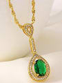 thumb Copper Alloy 24K Gold Plated Creative Zircon Women Necklace 2