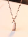 thumb 925 Sterling Silver With Rose Gold Plated Simplistic Geometric Necklaces 2
