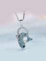 thumb S925 Silver Dolphin Shaped Necklace 0