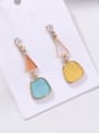 thumb Alloy With Rose Gold Plated Simplistic Geometric Drop Earrings 2