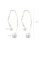 thumb Alloy With Gold Plated Simplistic Chain Threader Earrings 2
