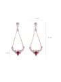 thumb Alloy With Rose Gold Plated Simplistic Water Drop Drop Earrings 3