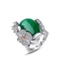 thumb Copper With Platinum Plated Exaggerated Flower  Free Size Rings 0