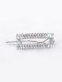 thumb Simple White Zirconias Platinum Plated Copper Hairpin 0