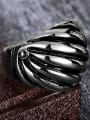 thumb Personality Stainless Steel Geometric Shaped Painting Ring 1