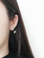 thumb Fashion Little Dove Cubic Zircon Silver Stud Earrings 1