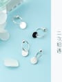 thumb Personality disc 925 silver earrings 3