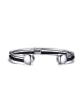 thumb Personality Open Design Black Gun Plated Stainless Steel Bangle 0