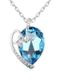 thumb Fashion Heart austrian Crystal Love Alloy Necklace 4