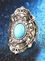 thumb Ethnic style Oval Besin stone Crystals Alloy Ring 3