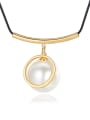 thumb Copper With Champagne Gold Plated Simplistic Geometric Necklaces 0