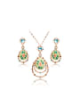 thumb Fresh Water Drop Shaped Polymer Clay Two Pieces Jewelry Set 0