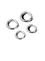 thumb Stainless Steel With Gun Plated Simplistic Round Clip On Earrings 0