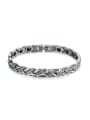 thumb Simple Cubic Rhinestones Magnets Titanium Bracelet 0