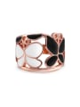 thumb Hollow Butterfly Pattern Color Enamel Copper Ring 0