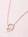 thumb Simple Geometry Pendant Clavicle Necklace 0