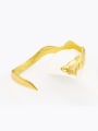 thumb Copper Alloy 24K Gold Plated Trendy style Fox Wave-shaped Opening Bangle 2