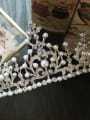 thumb Luxury Crown-shape Artificial Pearls Party Wedding Hair Accessories 2