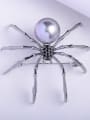 thumb Copper With Gun Plated Artificial Pearl spider Brooches 2