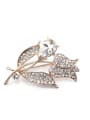 thumb Rose Gold Plated Flower Crystals Brooch 4