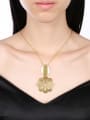 thumb Classical Flowery Gold Plated Necklace 1