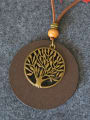 thumb All-match Wooden Round Shaped Tree Necklace 2
