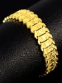 thumb Fashionable 24K Gold Plated Geometric Shaped Copper Bracelet 2