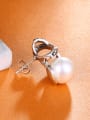 thumb Elegant Cross Shaped Artificial Pearl Earrings 1