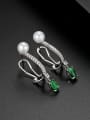 thumb AAA zircon Pearl Earring emerald Earrings 0